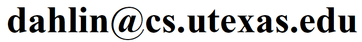 My email address is my last name -AT- cs -DOT- utexas -DOT- edu