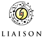 Logo of Liaison Technology Inc.  Spiral vortex of bits
