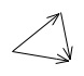 triangle with directed arcs AB, BC, and AC