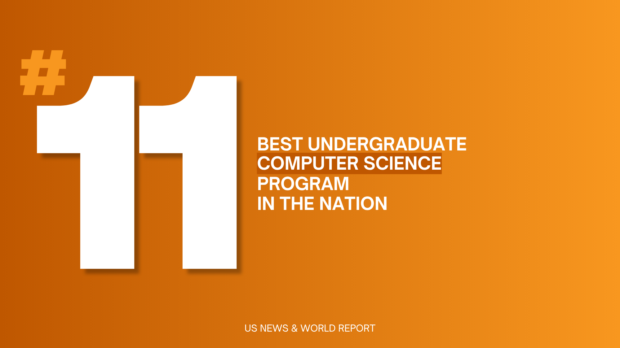 Graphic saying that UT CS is 11th nationally