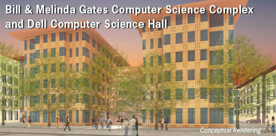 A conceptual rendering of the Bill &amp; Melinda Gates Computer Science Complex and Dell Hall