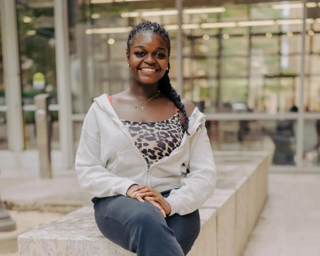 Danielle Nyame, a freshman computer science major at UT