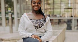 Danielle Nyame, a freshman computer science major at UT