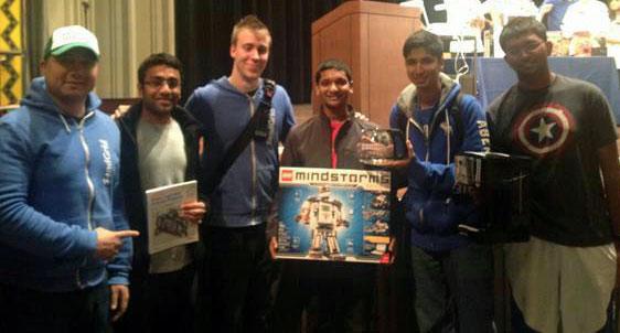 University of Texas sophomores Sai Avala (CS), Suvamsh Shivaprasad (CS), Sourabh Shirhatti (computer engineering), and Ankit Tandon (computer engineering) competed together in the PennApps Spring 2013 competition.