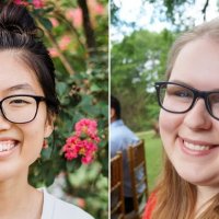 Former campers, Texas Computer Science alumnae and HomeAway software engineers, Tiffany Tsai (left) and Cassie Schwendiman (right), credit First Bytes with helping lead them on their path to computer science.Texas Computer Science