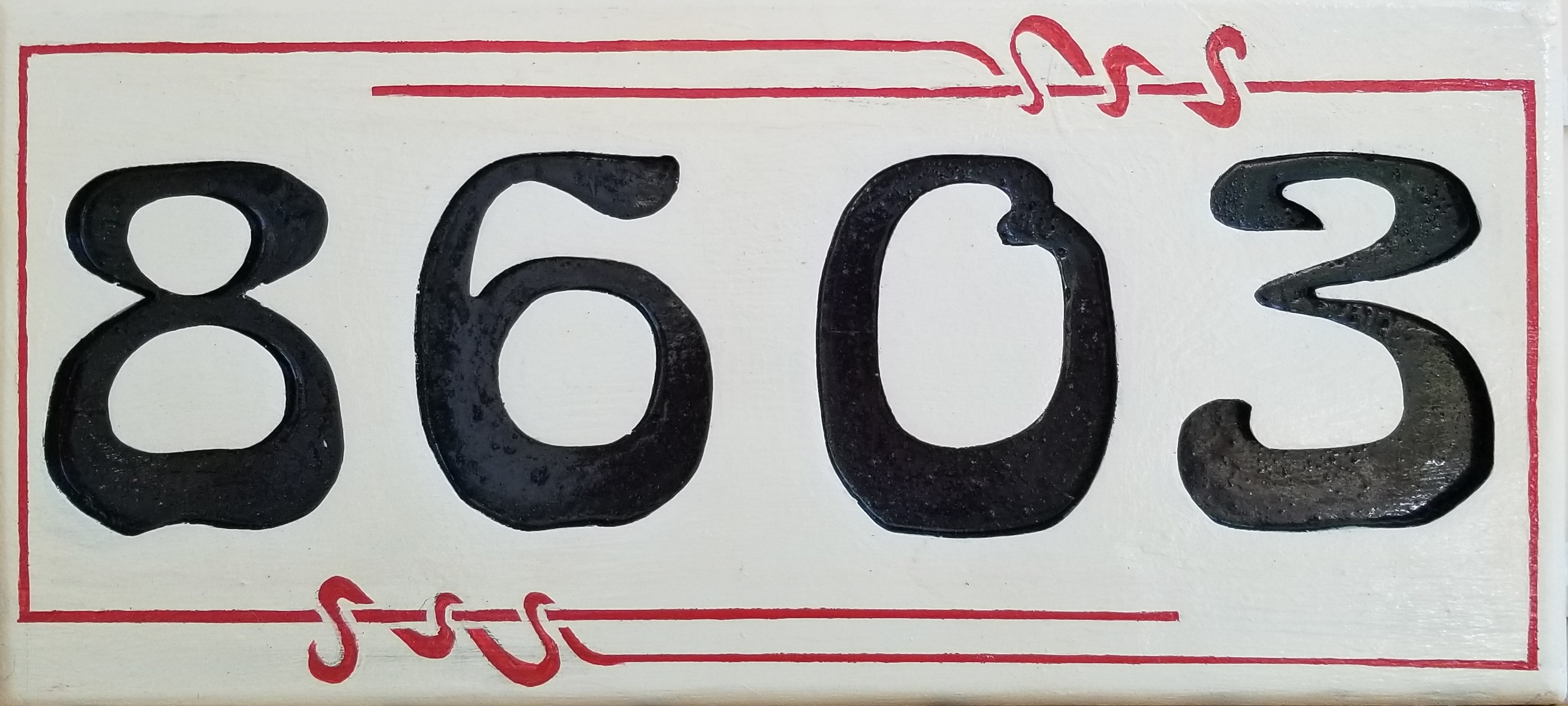 house number sign