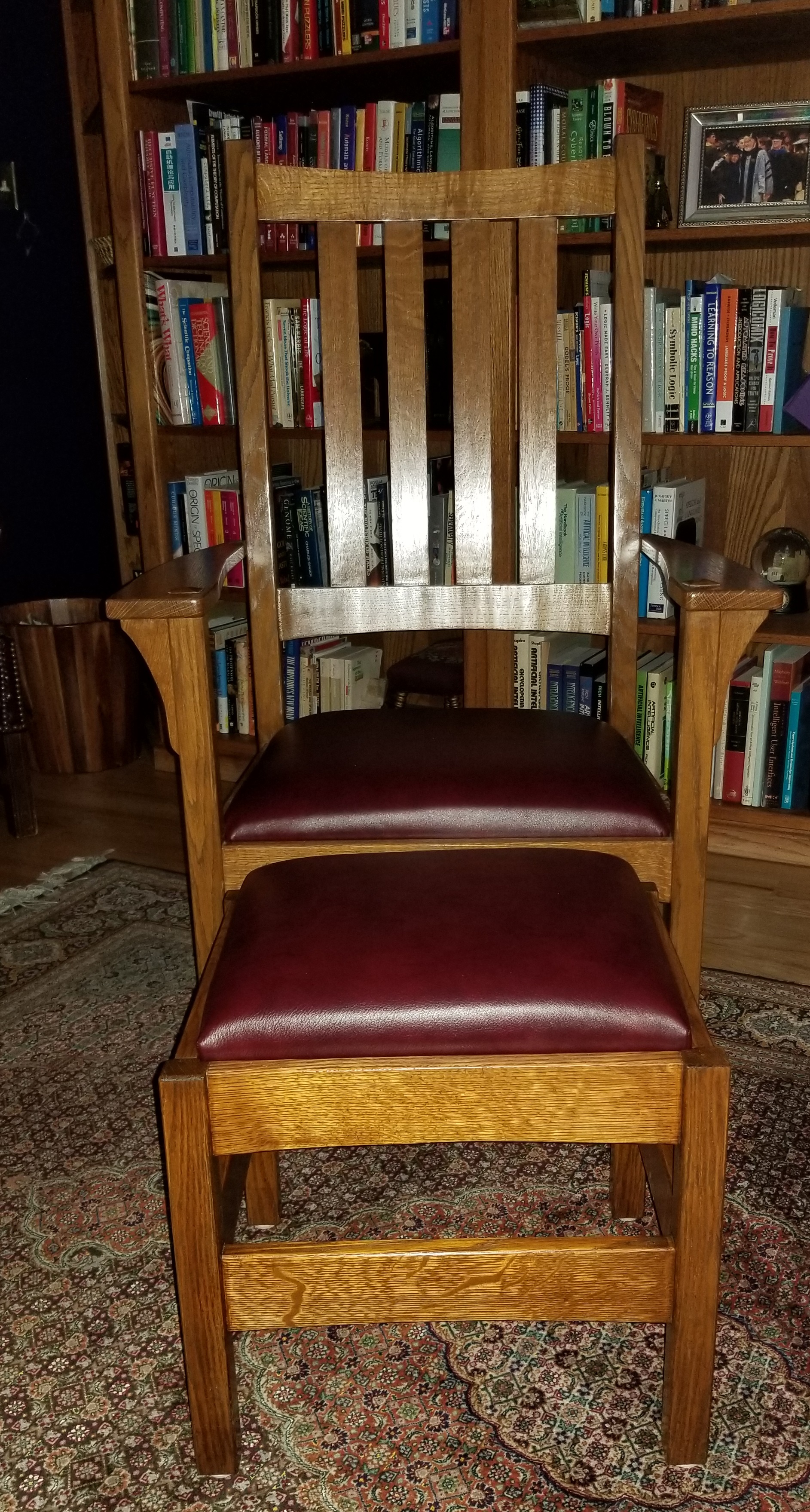 arm chair and ottoman