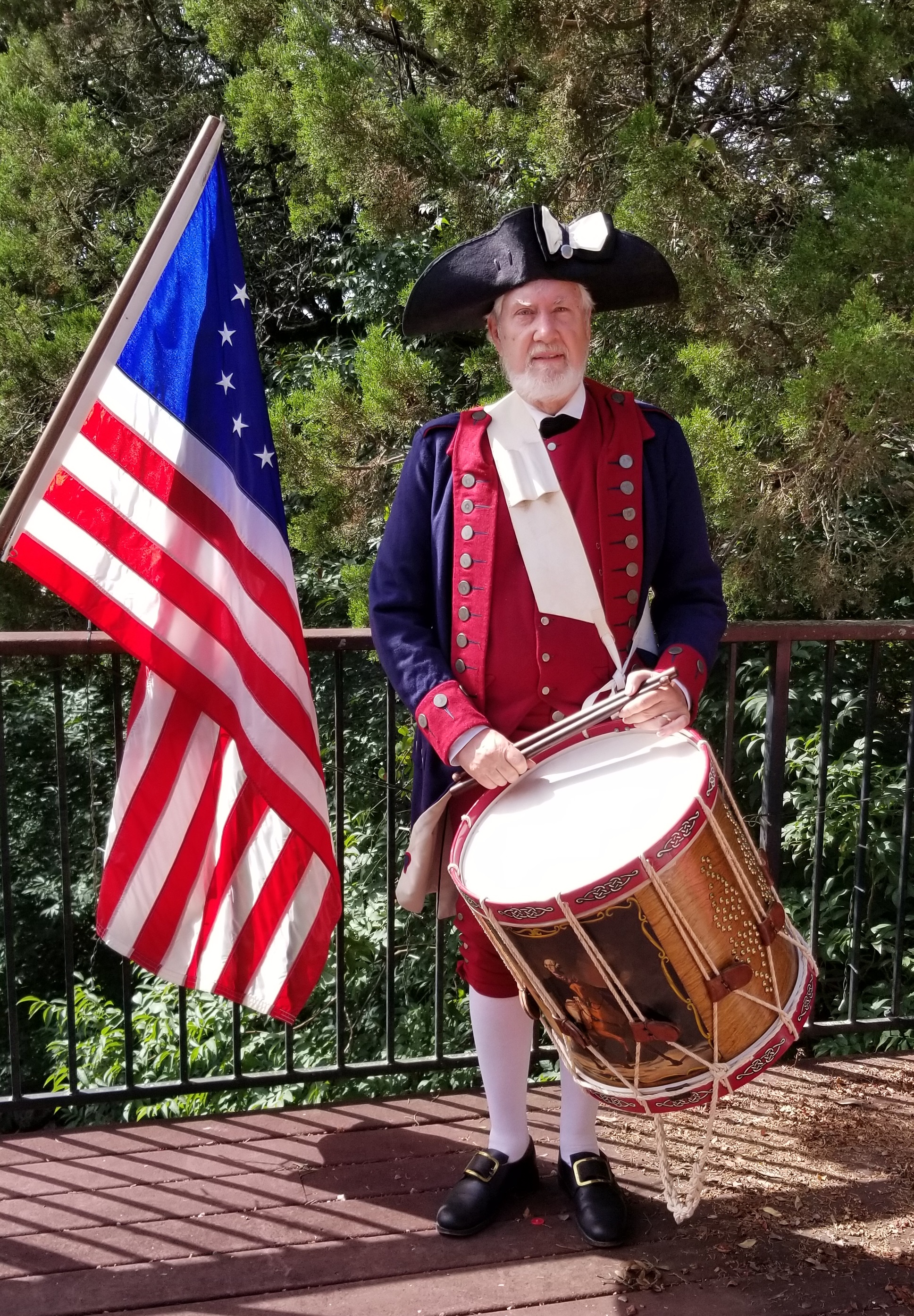 Alan in uniform with drum