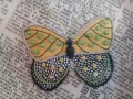 black and gold butterfly on printing