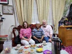 Alan and Elaine with our host for lunch