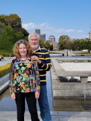 Elaine and Alan with dome building in background