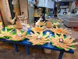 dried fish artfully arranged
