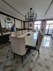 Alan in the dining room of the reconstruction of MacArthur's suite at the Manila Hotel