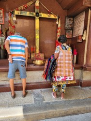 an altar in a church in Manila's Chinatown
