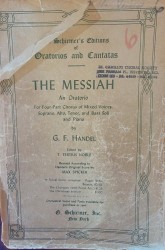 tattered cover of the Messiah score