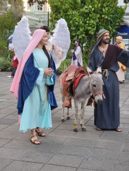 Mary, Joseph, and the donkey