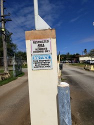 sign saying keep out