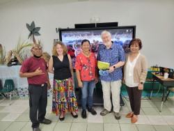 Alan, Elaine, the principal and two of the teachers