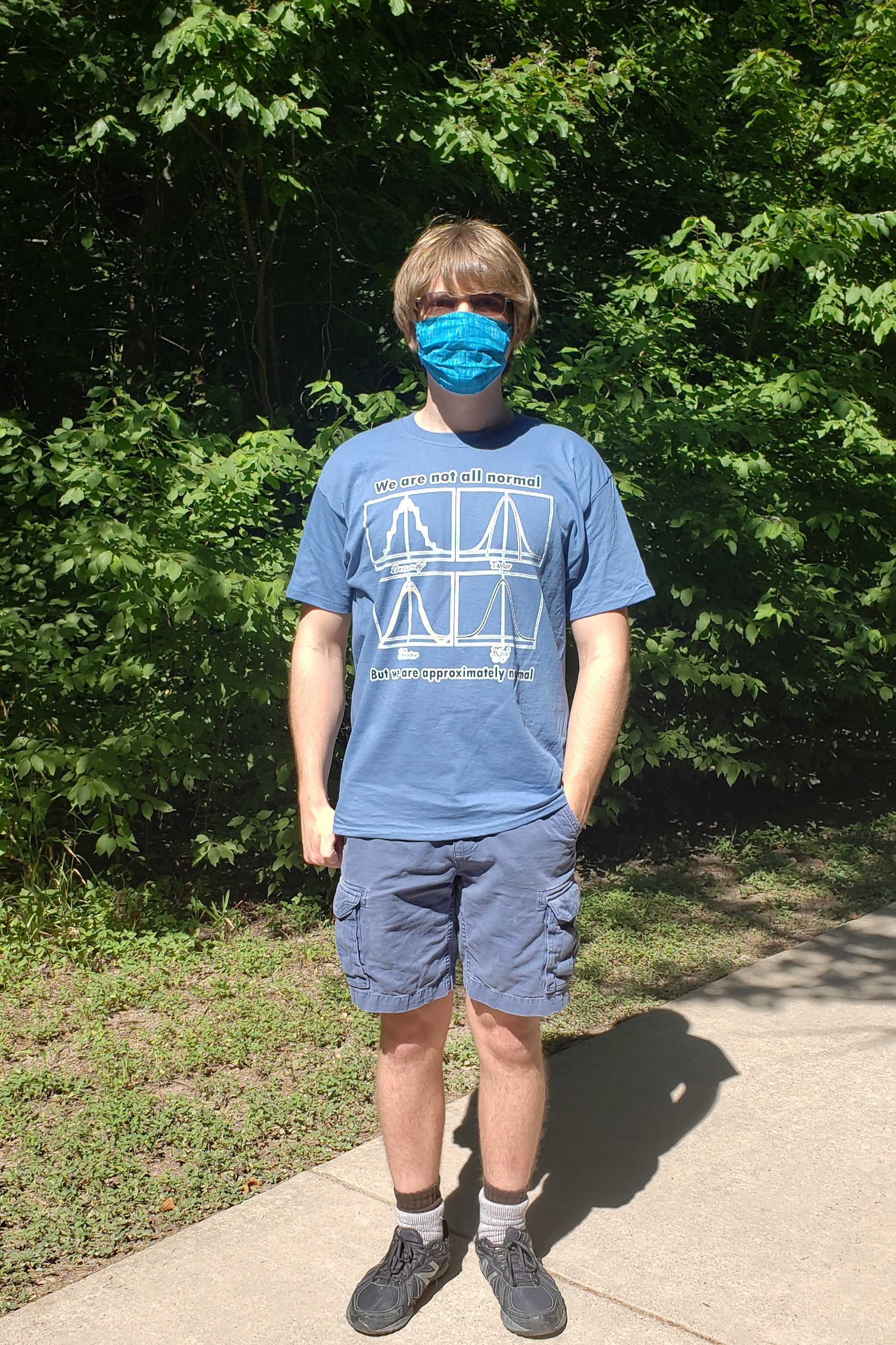 Picture of me in a park with a mask.