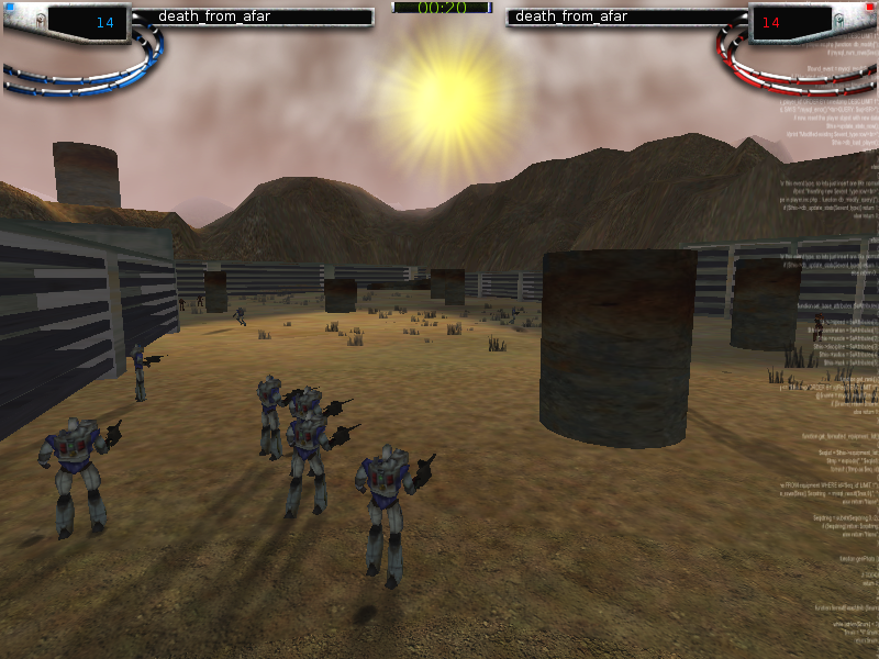 A group of NERO robots approaching the enemy