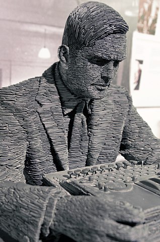 Statue of Alan Turing at Bletchley Park