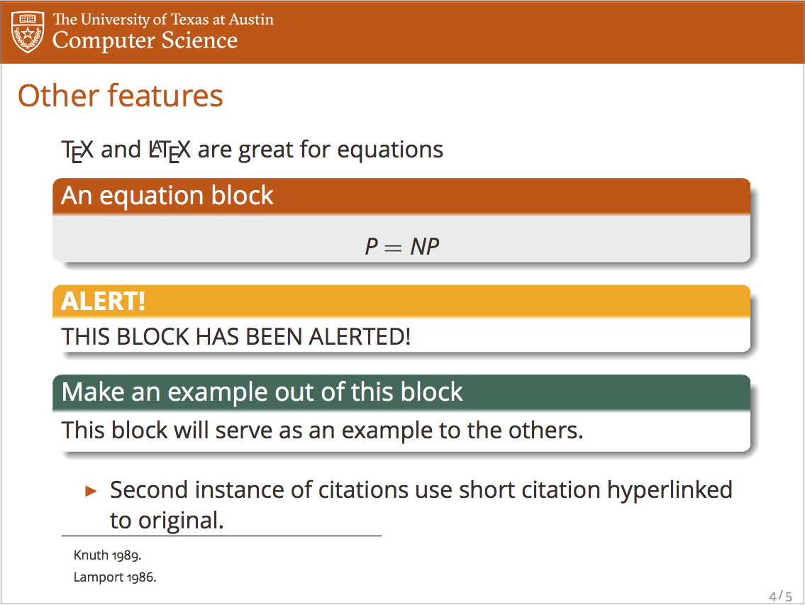 An example of the UTCS Beamer Template