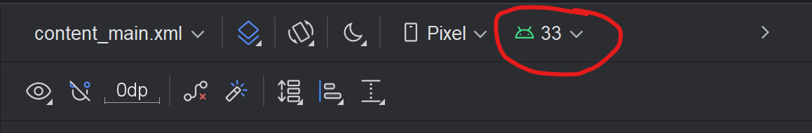 Android studio layout preview